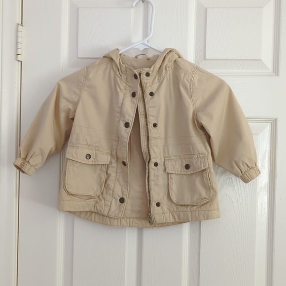 Old Navy Hooded Twill Utility Scout Zip Up Jacket 2T - Picture 1 of 8
